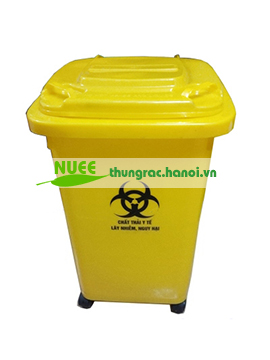thùng đựng rác y tế 60 lit banh xe
