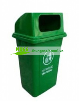 Thùng rác nhựa HDPE 90 lít nắp hở